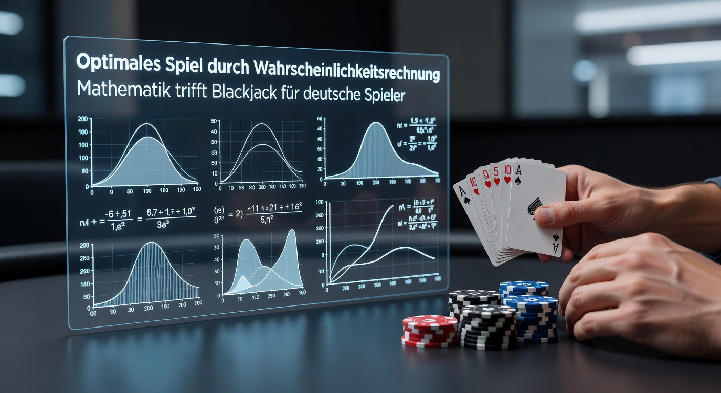 Grafik einer Wahrscheinlichkeitsverteilung bei Blackjack-Entscheidungen, die den Hausvorteil minimiert