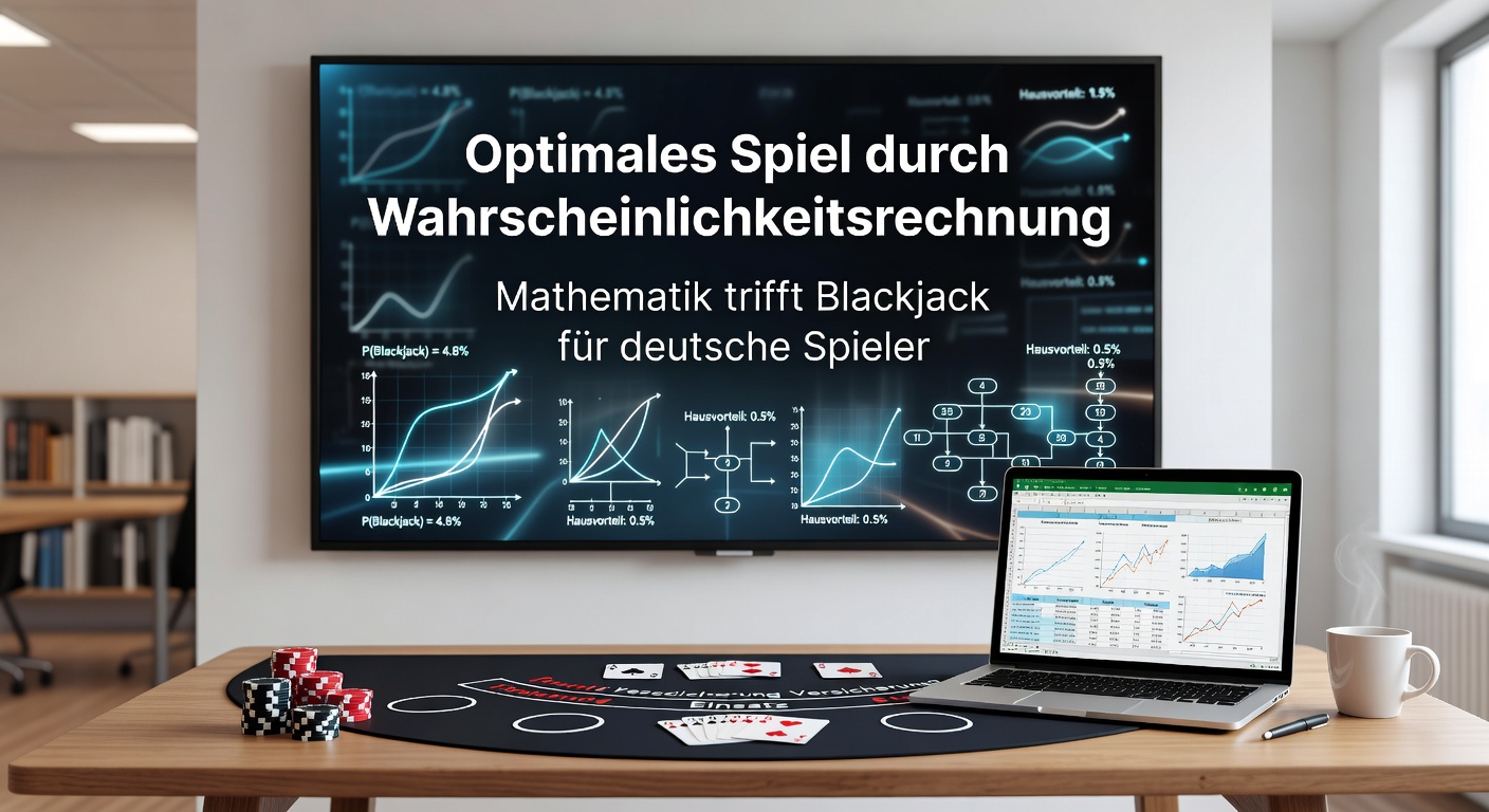 Detaillierte Tabelle der Basisstrategie für Blackjack mit Wahrscheinlichkeitsangaben pro Handtyp