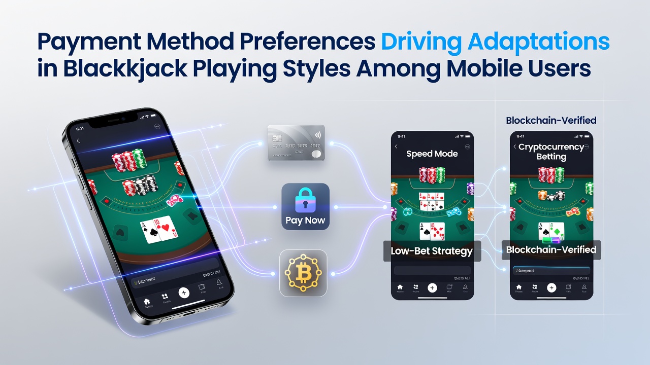 Mobile Blackjack-Session mit verschiedenen Zahlungsoptionen auf einem Smartphone-Display