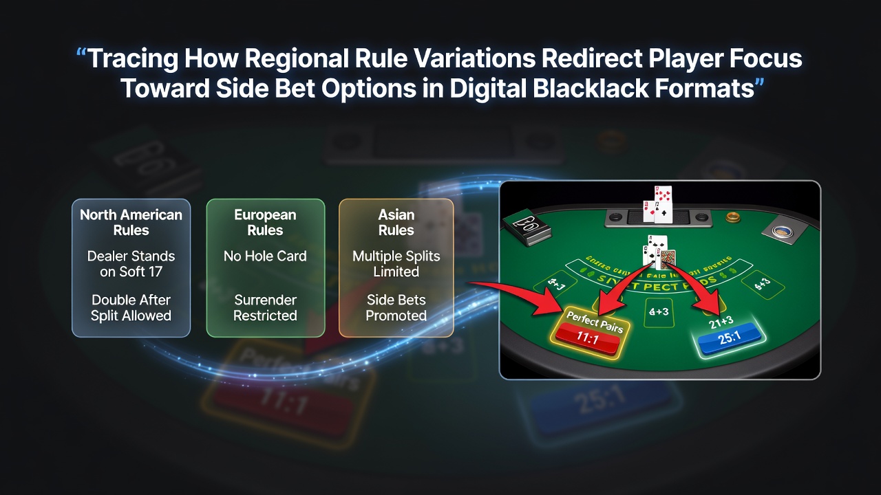 Digitale Blackjack-Tische mit Side-Bet-Optionen unter regionalen Regelunterschieden